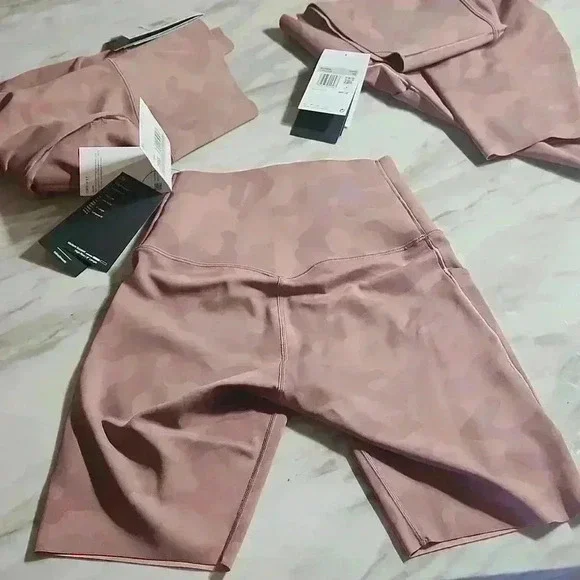 NIKE DRI-FIT Mauve camo infinasmooth medium supporting high rise 8 "length - Picture 7 of 16